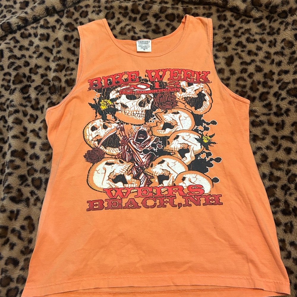 Comfort Colors Orange biker Tank Top